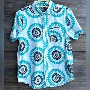 Tropical Dreams! BRIXTON Charter (EUC, Size S) Men’s S-S Button-Up Shirt